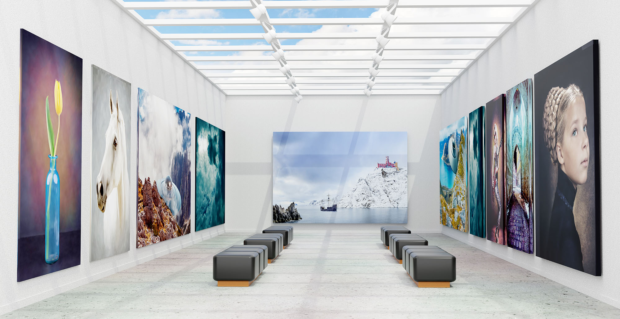 Art gallery in sunlight